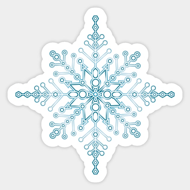 a blue snow crystal Sticker by Kisho